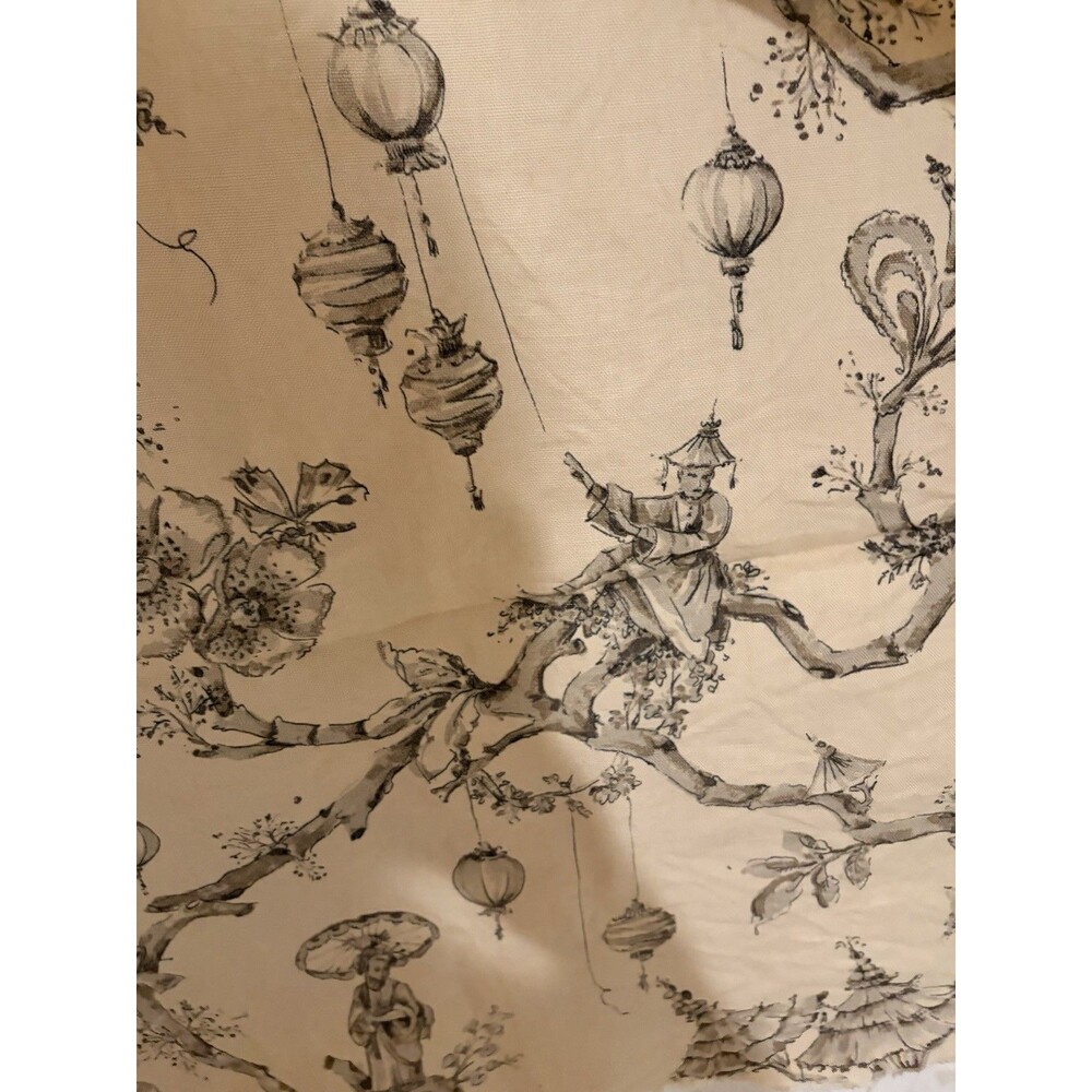 Brunschwig & Fils Festival of Lanterns Chinoiserie Color Beige Fabric - Picture 3 of 6